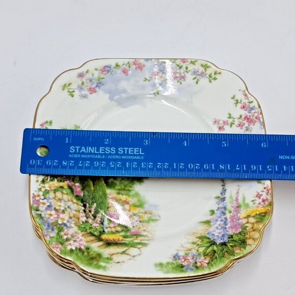 Royal Albert Kentish Rockery Bone China Bread & Butter Plates-Set of 4 -England - Picture 7 of 8